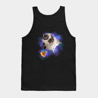 funny pizza cat galaxy Tank Top